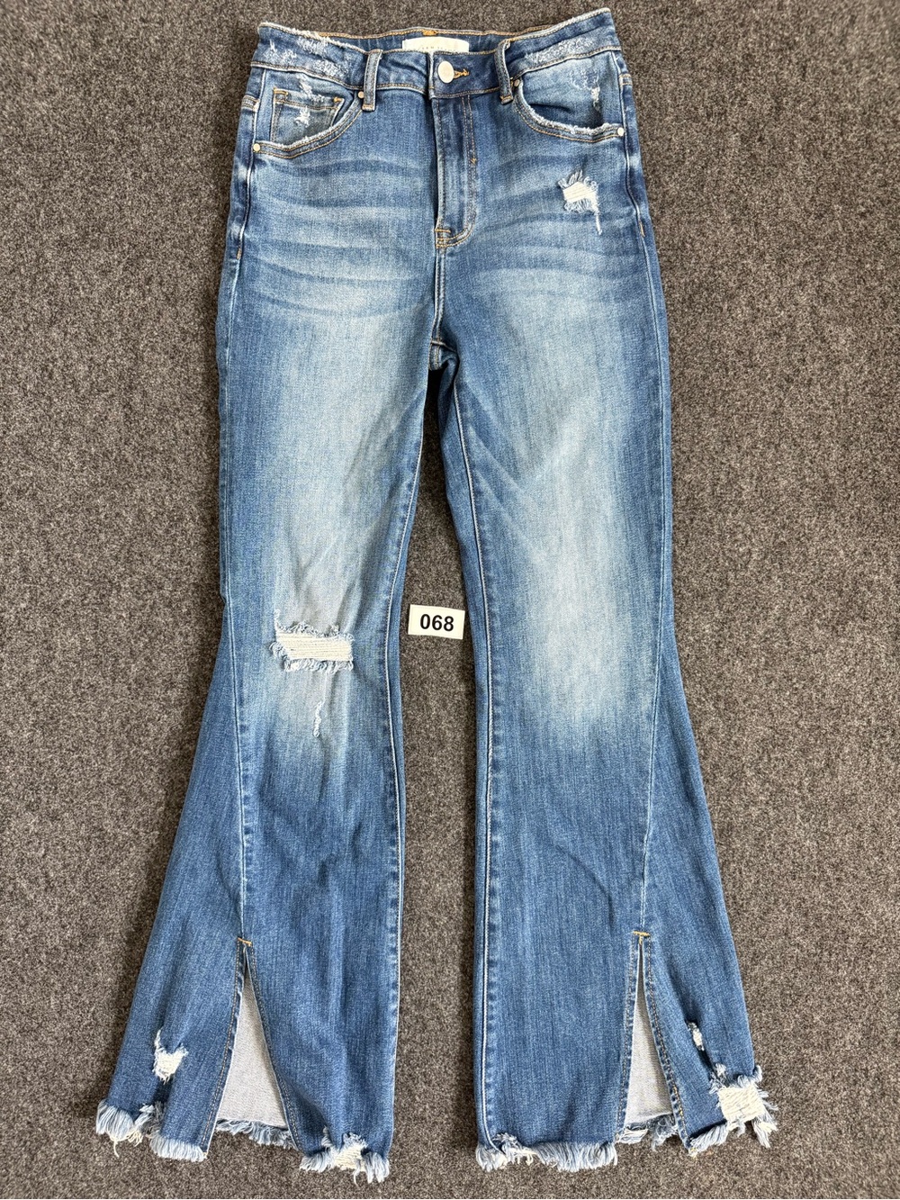 Risen Jeans Distressed Flare Frayed Women’s Size 5/27